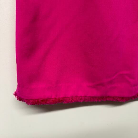 Victoria Beckham x Target Pink Sleeveless Shell Blouse Fringe Trim Size Small - Picture 3 of 8